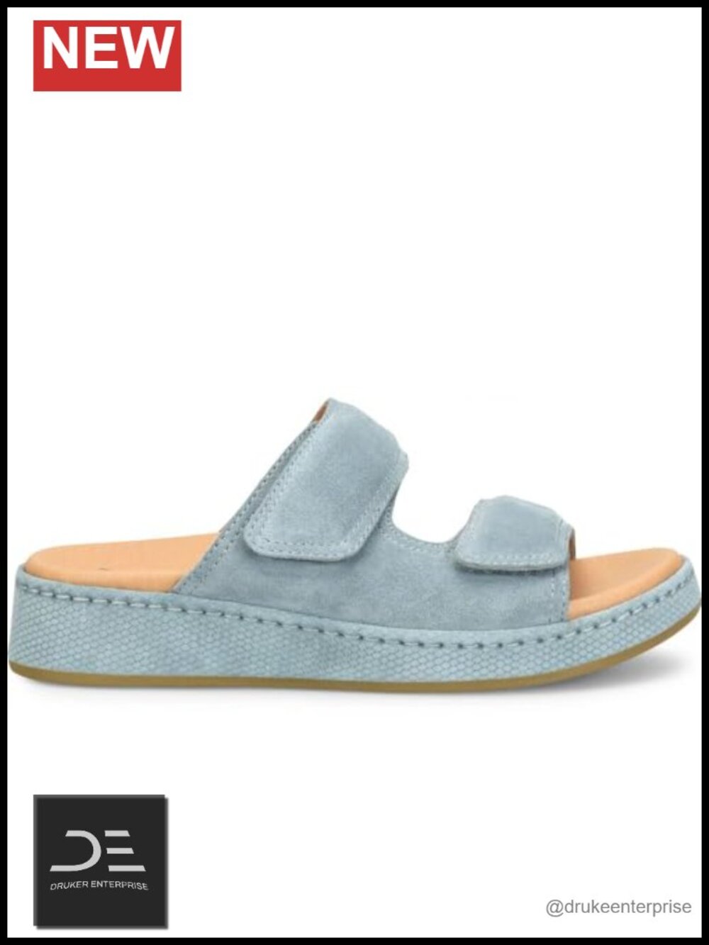 Born Vivian Womens Suede Wedge Sandals Open Toe Hook Loop Casual